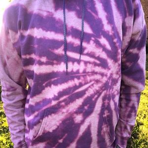 Tie-Dye (Purple) Hoodie/Sweatshirt. Size large